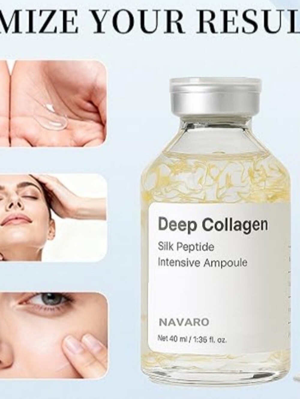 Navaro Deep Collagen Silk Peptide Intensive Ampoule - Light Yellow